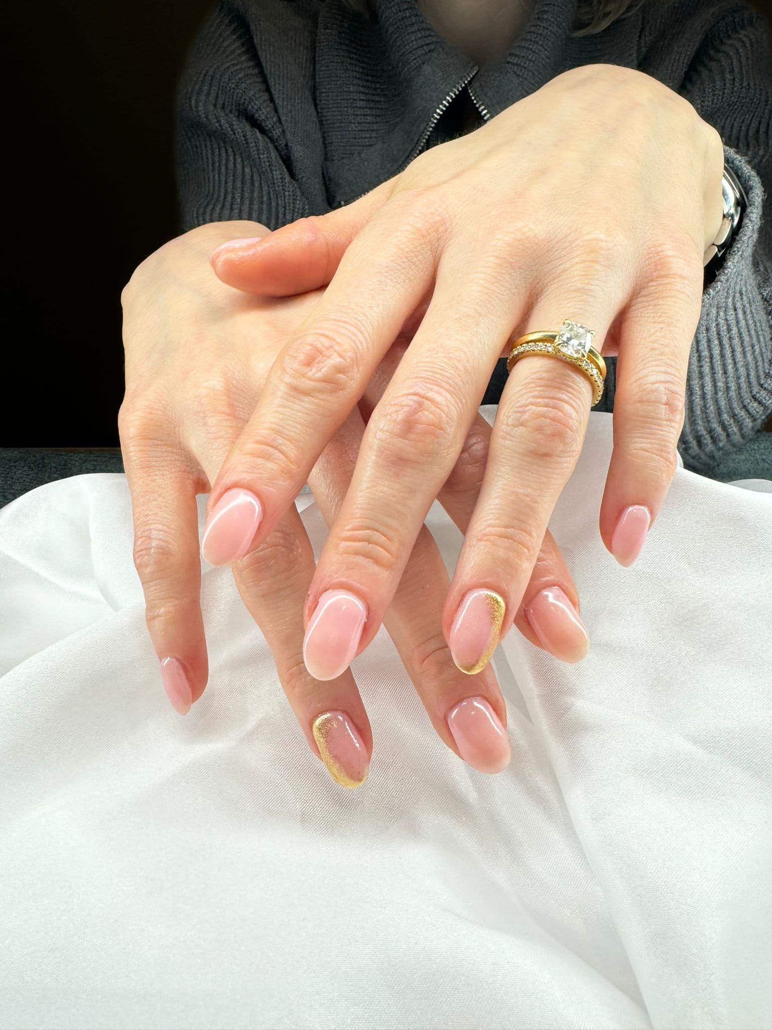 Gel nails close-up